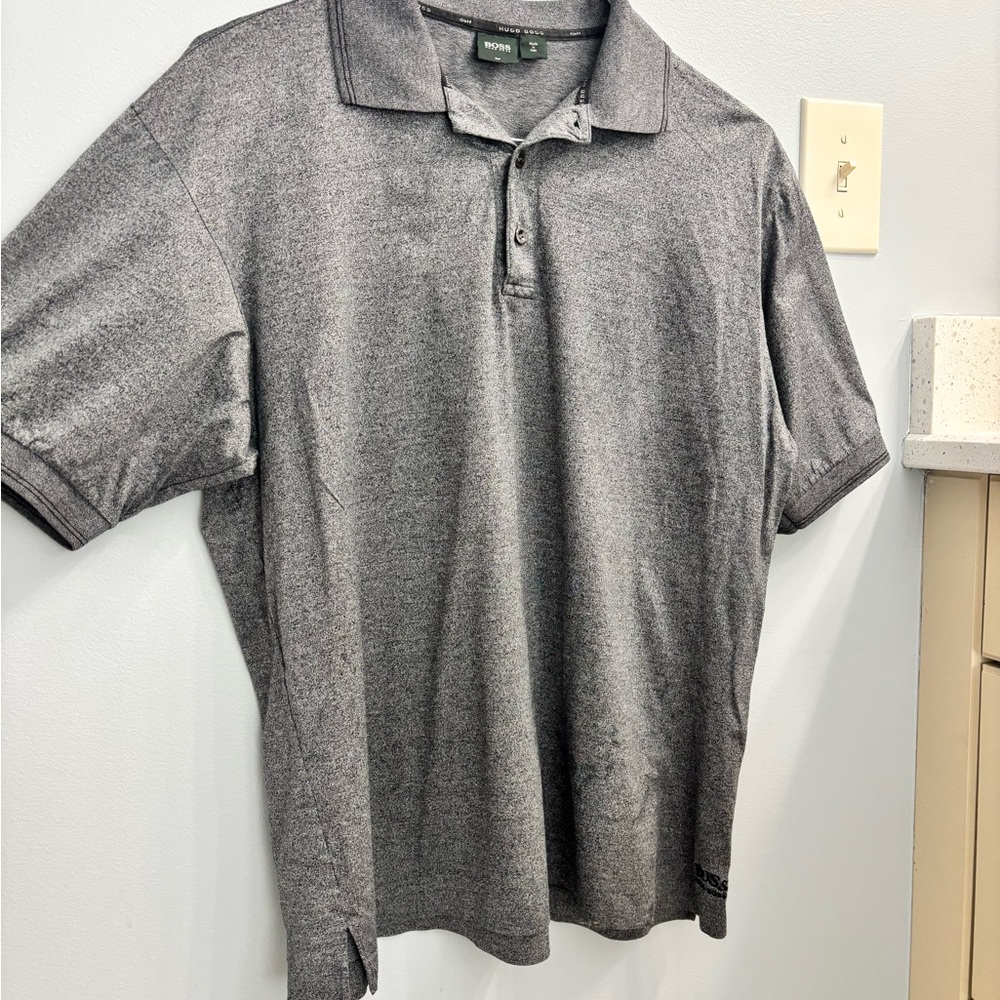 Hugo Boss Grey Polo Golf Short Sleeve Shirt